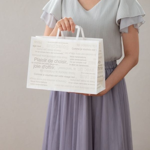 紙手提袋 カフェオレペーパーバッグ-2 ハーフ(50枚) ヘッズ