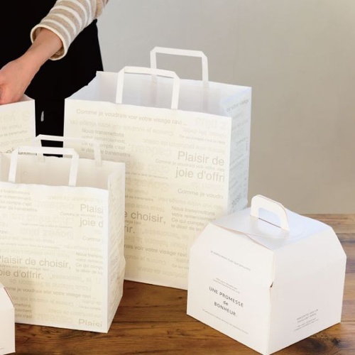 紙手提袋 カフェオレペーパーバッグ-S(50枚) ヘッズ