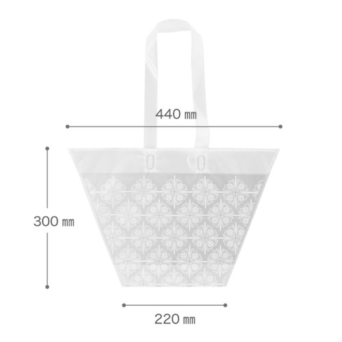 ポリ手提げ クラシックフロストバケツ型バッグ-M(30枚) ヘッズ