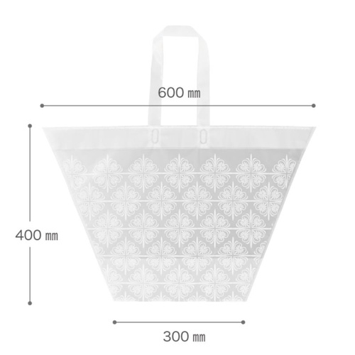 ポリ手提げ クラシックフロストバケツ型バッグ-L(20枚) ヘッズ