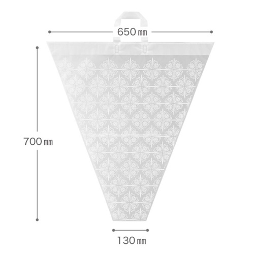 ポリ手提げ クラシックフロストバケツ型バッグ-XL(20枚) ヘッズ