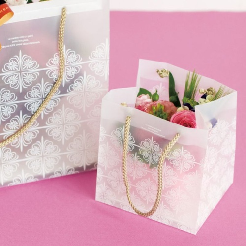 ポリ手提げ クラシックフロストバッグ-S(10枚) ヘッズ