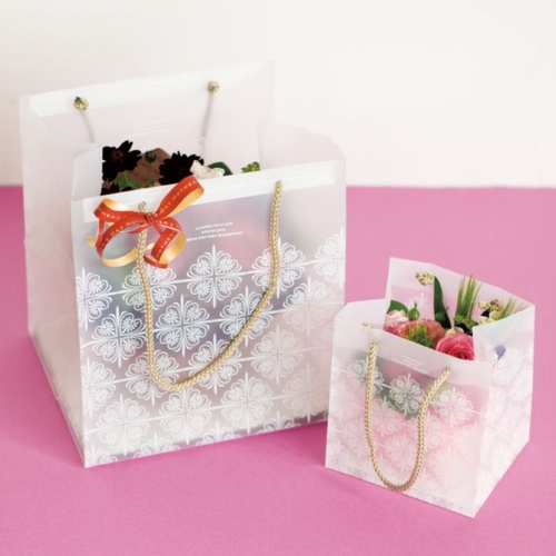 ポリ手提げ クラシックフロストバッグ-S(10枚) ヘッズ