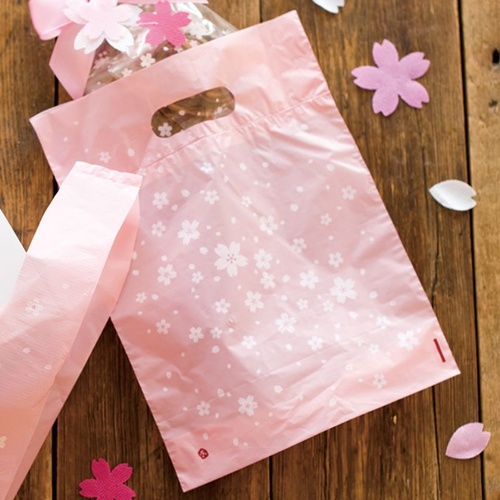 ポリ手提げ サクラPEバッグ-3(100枚) ヘッズ