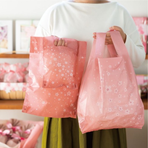 ポリ手提げ サクラPEバッグ-3(100枚) ヘッズ