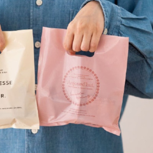 ポリ手提げ ターンドルPEバッグ-6(100枚) ヘッズ