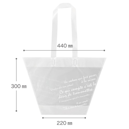 ポリ手提げ バケツ型フロストバッグ-M(30枚) ヘッズ