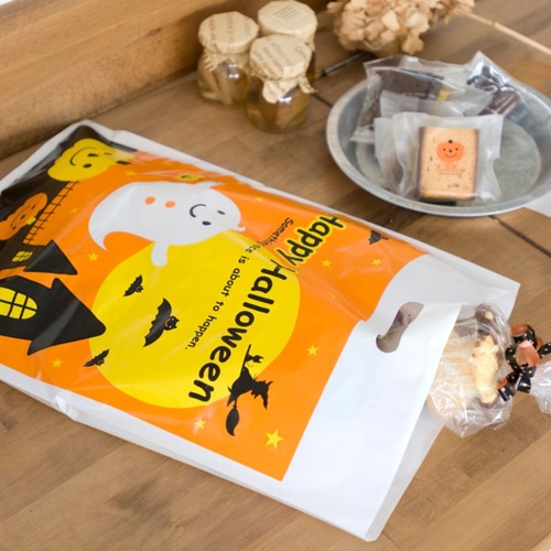 ポリ手提げ ハロウィンPEバッグ-3(100枚) ヘッズ