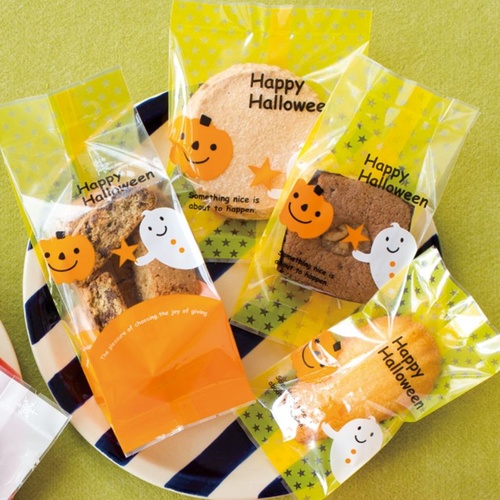 テープ無 OPP袋 ハロウィンスイーツパック クリア-3(100枚) ヘッズ