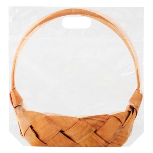 チャック付き袋 フォトプリントジップ付バッグ カゴ-M(30枚) ヘッズ