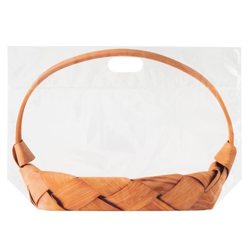 チャック付き袋 フォトプリントジップ付バッグワイド カゴ-L(30枚) ヘッズ