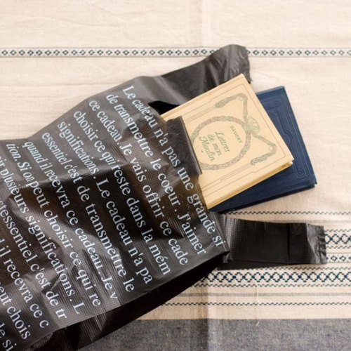 レジ袋 ブラックフレンチレジバッグ-LL(100枚) ヘッズ