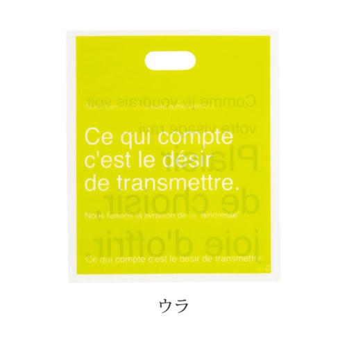 ポリ手提げ ブルー＆グリーンPEバッグ-1(100枚) ヘッズ