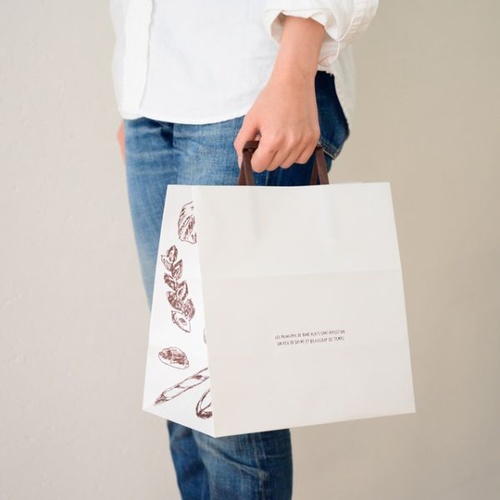紙手提袋 フレッシュブレッドペーパーバッグ-S ワイド(50枚) ヘッズ