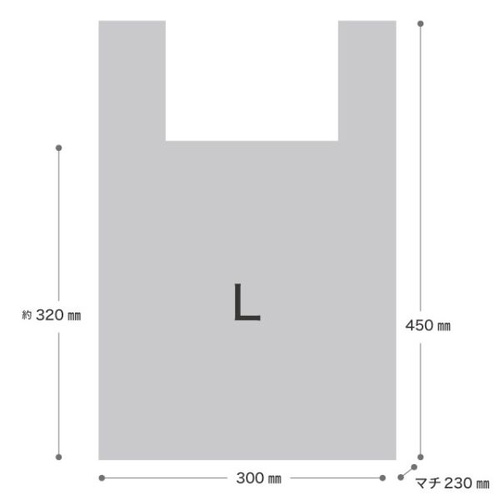 レジ袋 ボヌールレジバッグ 0.05mm-DL(100枚) ヘッズ