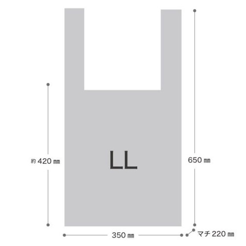 レジ袋 リーフフロストレジバッグ-LL(100枚) ヘッズ