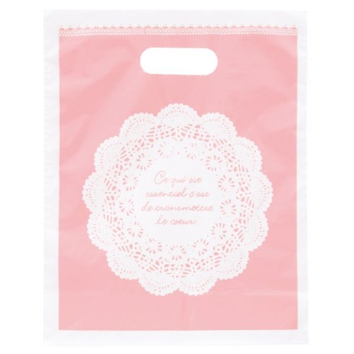 ポリ手提げ レースPEバッグ-5(100枚) ヘッズ