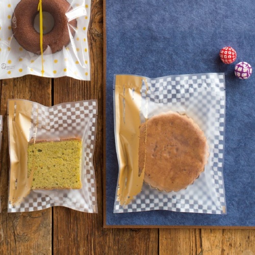 テープ無 OPP袋 市松柄スイーツパック マット-23(100枚) ヘッズ