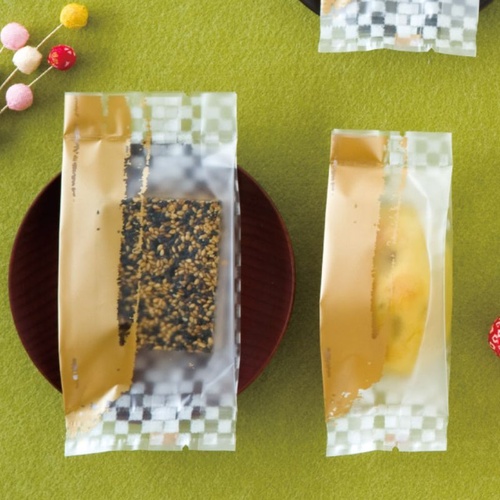 テープ無 OPP袋 市松柄スイーツパック マット-32(100枚) ヘッズ