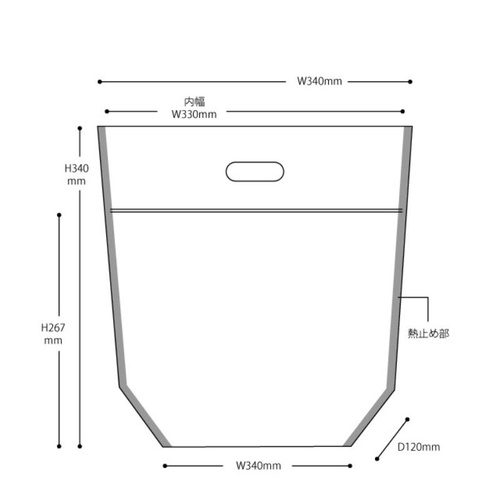 チャック付き袋 無地ジップ付バッグ-L(30枚) ヘッズ