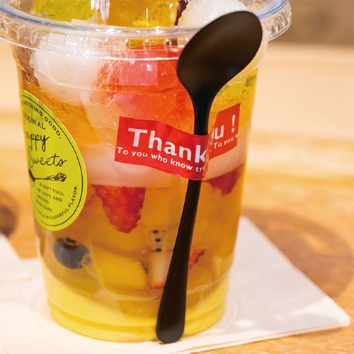 使い捨てスプーン 無地スプーン-2 ブラック(100本) ヘッズ