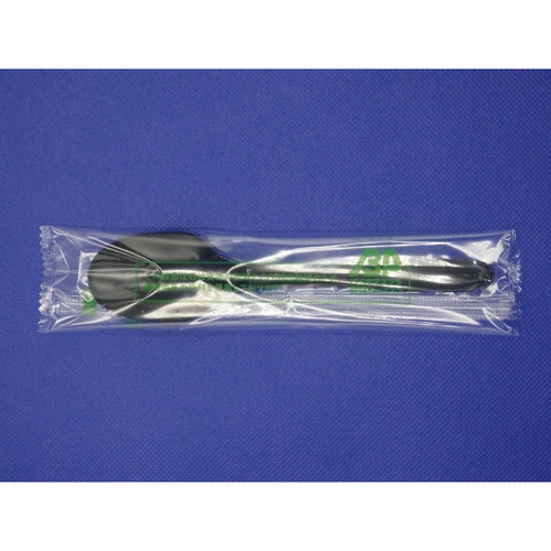 使い捨てカトラリー バイオプラスプーン160 単袋 BK ホウケン産業