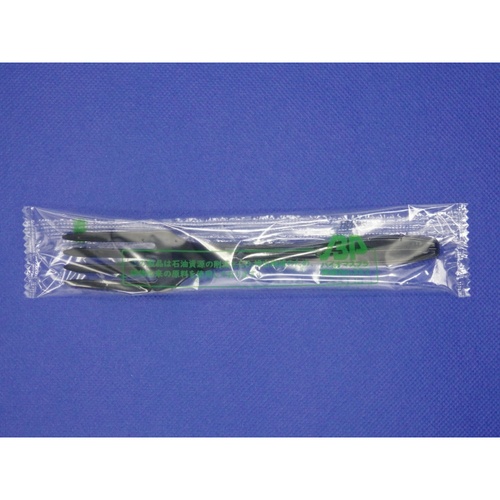 使い捨てカトラリー バイオプラフォーク160 単袋 BK ホウケン産業