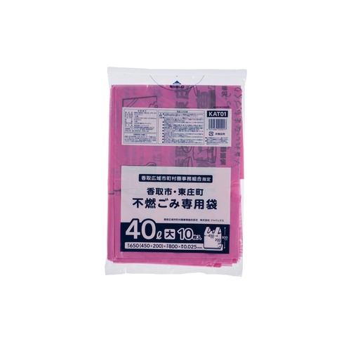 市町村ゴミ袋 香取広域指定 不燃 40L 手付 10P ジャパックス