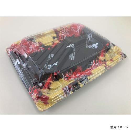 シーピー化成 弁当容器 BFNアルバ8S-1平 みお赤-B 本体