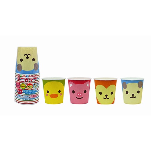 紙コップ どうぶつミニカップ(4柄アソート)20個入 アートナップ