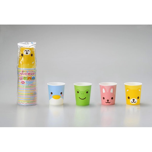 紙コップ どうぶつペーパーカップ(4柄アソート)30個入 アートナップ