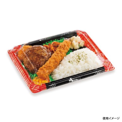 シーピー化成 弁当容器 BFNアルバ8S-1平 滝縞L-B 本体