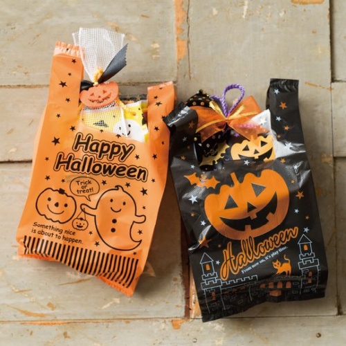 レジ袋 ハロウィンレジバッグ-S(100枚) ヘッズ