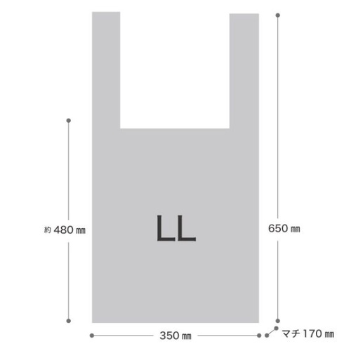 レジ袋 フレンチフロストレジバッグ-LL(100枚) ヘッズ