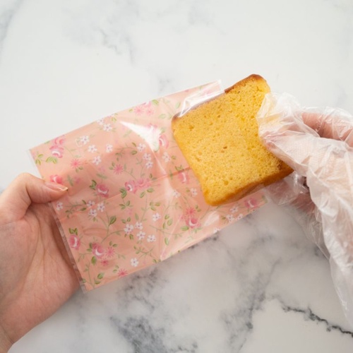 テープ無 OPP袋 リトルフラワーピンクスイーツパック クリア-3(100枚) ヘッズ