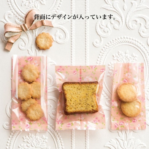 テープ無 OPP袋 リトルフラワーピンクスイーツパック クリア-3(100枚) ヘッズ