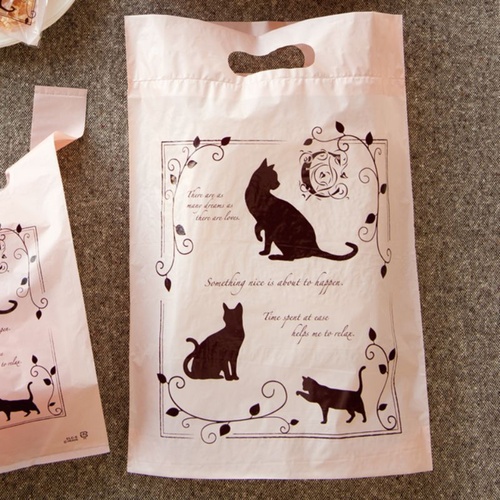 ポリ手提げ エレガントキャットPEバッグ-3(100枚) ヘッズ