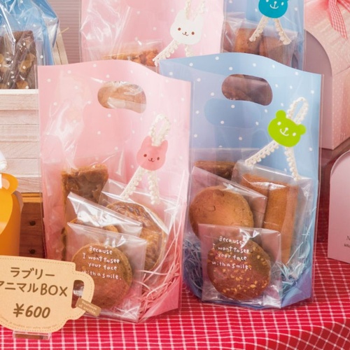 スタンド袋 ドットPPスタンドバッグ ブルー-2(50枚) ヘッズ