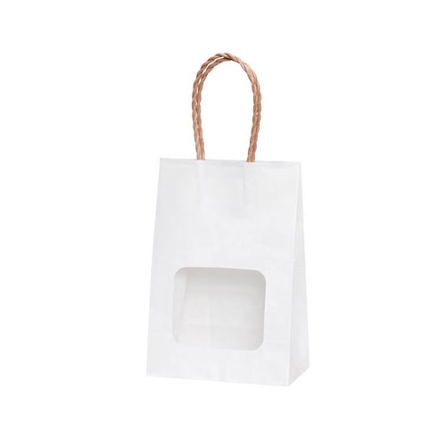 紙手提袋 ウィンドウミニバッグ 白無地 クラフト パックタケヤマ