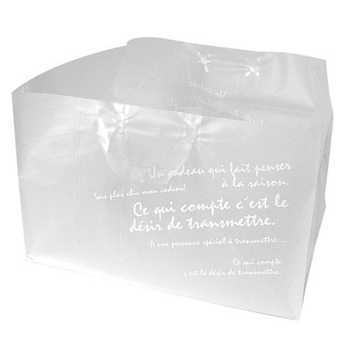 ポリ手提げ ワイド型フロストバッグ-4(10枚) ヘッズ