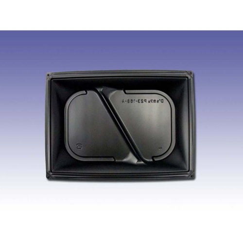 惣菜容器 D’sカフェP23-16S-A ブラック デンカポリマー