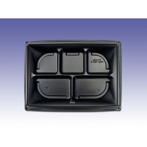 惣菜容器 D’sカフェP23-16S-5 ブラック デンカポリマー