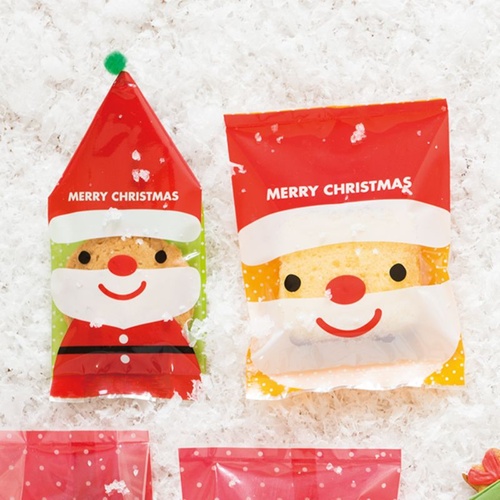 テープ無 OPP袋 ミニサンタスイーツパック クリア-3(100枚) ヘッズ
