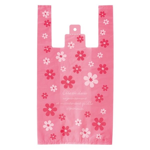 レジ袋 ラブリーフラワーレジバッグ-M(100枚) ヘッズ