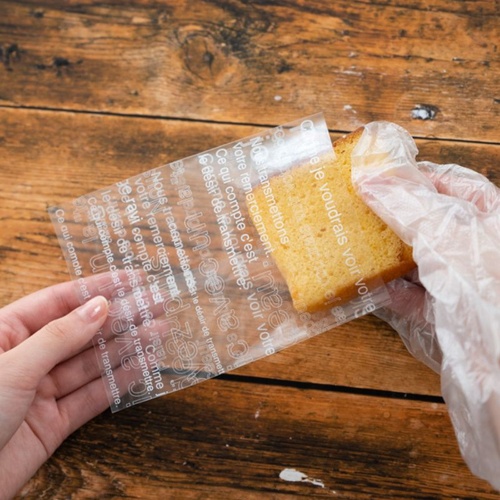 テープ無 OPP袋 カフェオレスイーツパック(ホワイト) クリア-3(100枚) ヘッズ