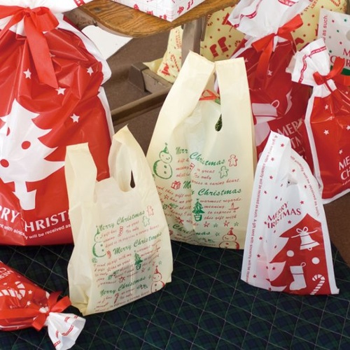 レジ袋 クリスマススノーパーティー レジ袋-M(100枚) ヘッズ