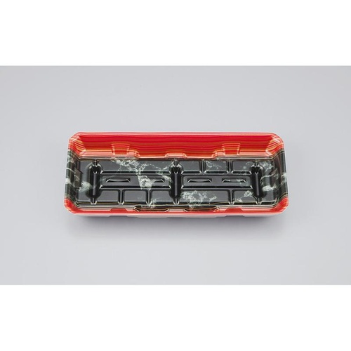 発泡トレー LFM-2深 大理石赤 シーピー化成