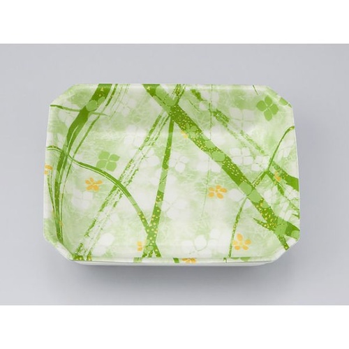 発泡トレー V-惣菜35深 よつば緑 シーピー化成