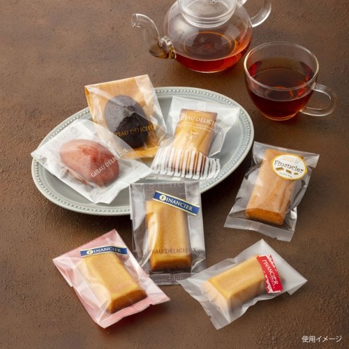 合掌袋 合掌ガゼット袋 GT(透明タイプ) No.22 洋柄オレンジ バラ 福助工業