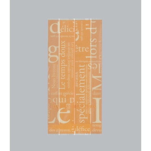 合掌袋 合掌ガゼット袋 GT(透明タイプ) No.22洋柄オレンジ 福助工業